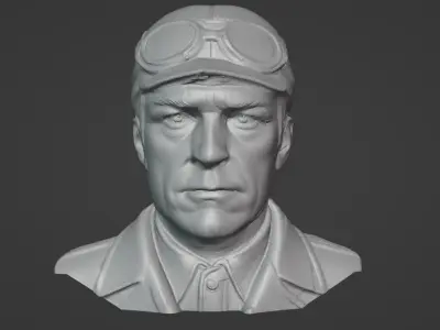 Car Driver Vintage 1950 bust 3D print model