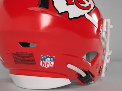 CHIEFS KANSAS CITY Helmet Football AFC West PBR updated 2025 3D model