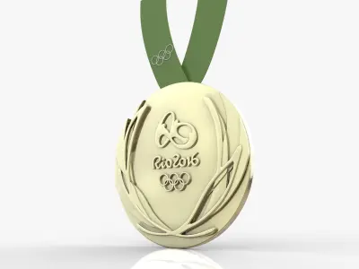 2016 Rio Olympics Medal 3D print model 3D print model