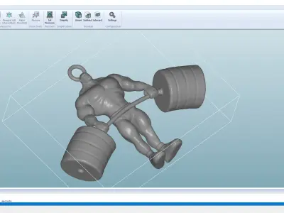 Sport Man Pendant Jewelry Gold 3D print model