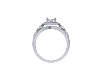  Solitair Ring Bridal Set 3D print model