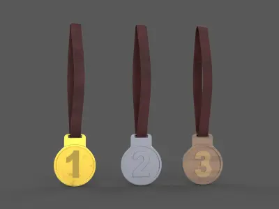 Three Medals  3D model