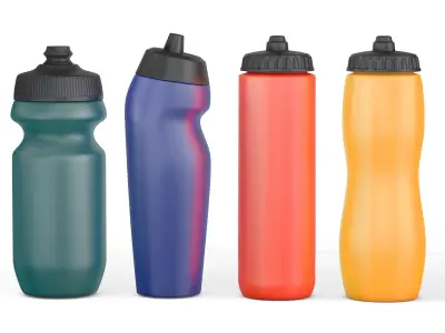 Sports Bottle Set 3D model
