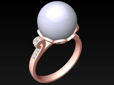 Pearl Ring - Womens Rings  - N832315 3D print model