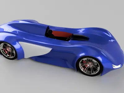 prototype race car 3D model