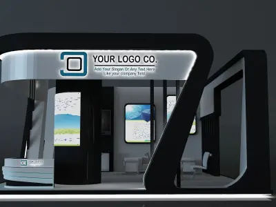  Booth Exhibition Stand a671a 3D model