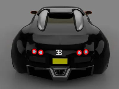 Bugatti Vyeron Low-poly 3D model