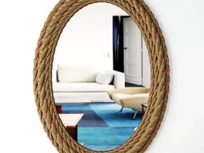 Rope Oval Wall Mirror 3D model