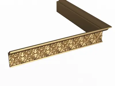 Cornice Decoration Molding 050 270 Degree Low-poly 3D model