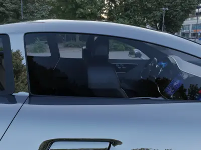 Futuristic Concept Car High-Poly 3D Model with Interior 3D model