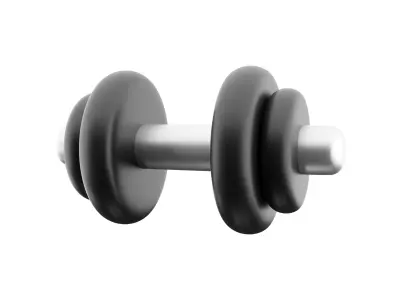 3d strength training weight lifting barbell 3d icon 3D model