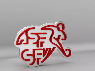 Switzerland National Soccer Team Logo 3D model