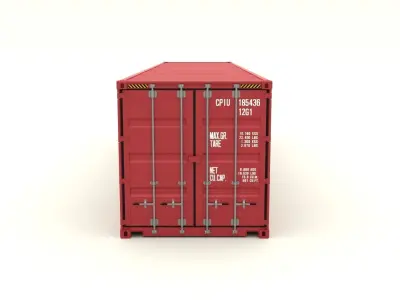 Shipping container Hamburg Sud Low-poly 3D model