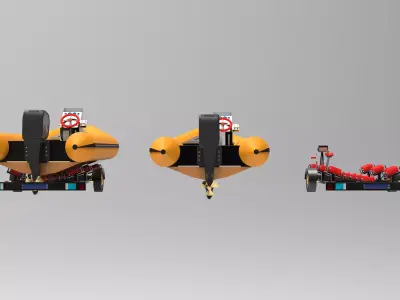 Boat Trailer  Low-poly 3D model