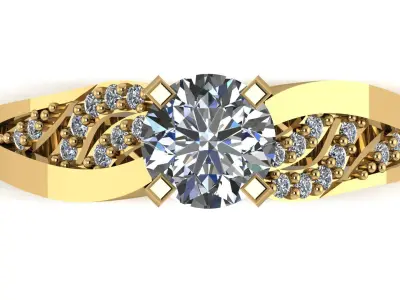 11400003 engagement ring 3D print model