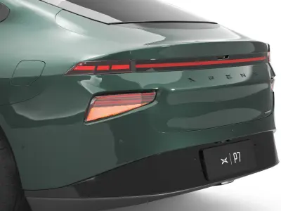2024 Xpeng P7 With Interior  3D model