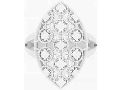 Oval ring geometry  Free 3D print model