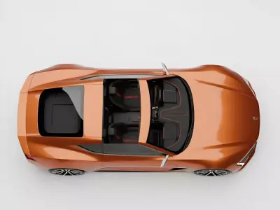 Convertible Supercar Concept Low-poly 3D model