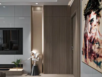 Single Man Bedroom 3D model