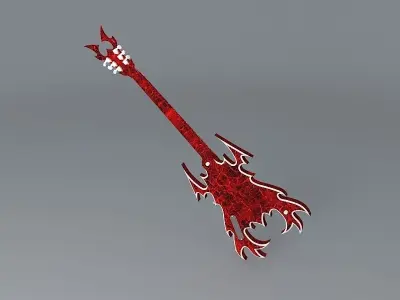 The Fury guitar Free 3D model