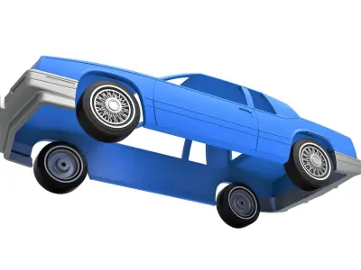 Shell and wheels Cadillac Eldorado Biarritz 1989 1 to 25 3D print model