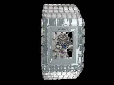 Jacob and co Billionaire watch Low-poly 3D model