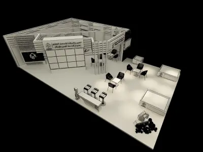 Booth Exhibition Stand a284 3D model
