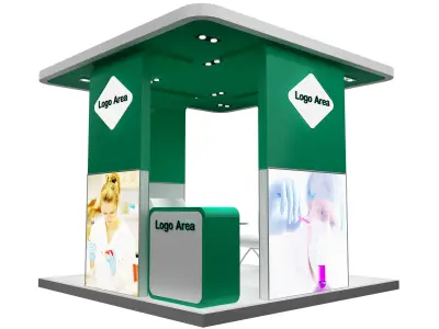 Booth Exhibition Stand a113 3D model