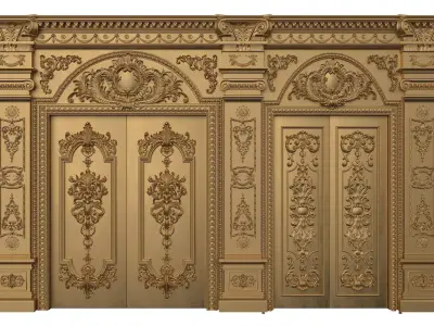 Royal Door 6 3D model