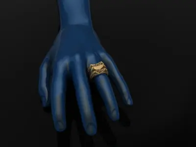 AR-TRK-Z057 gold ring 3D print model