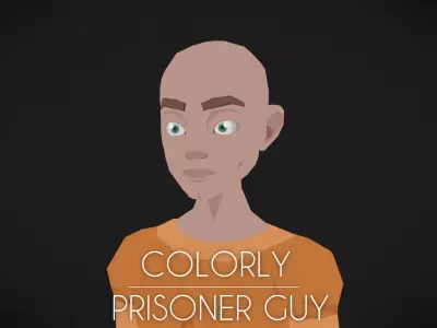 Colorly - Prisoner Guy - Game Ready - Rigged - Customizable Low-poly 3D model