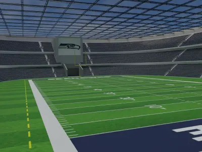 Seattle Seahawks - American Football Stadium Low-poly 3D model
