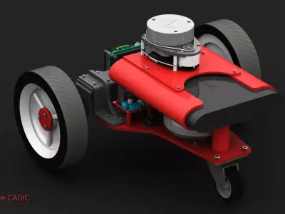 3 wheels Raspberry robot with Lidar and computer vision 3D print model
