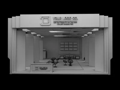  Booth Exhibition Stand a559 3D model
