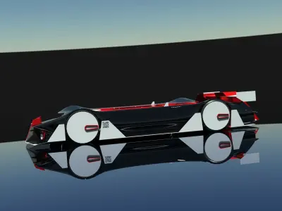 Audi roborace Low-poly 3D model