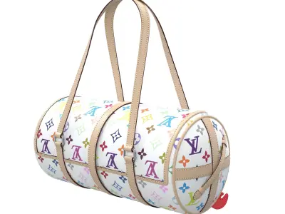 Louis Vuitton Papillon Bag White Low-poly 3D model