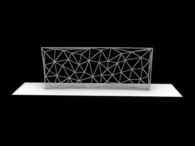 Triangulated Wall random points v3 3D model
