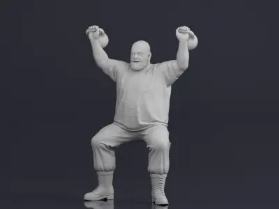 001547 Weightlifter 3D print model