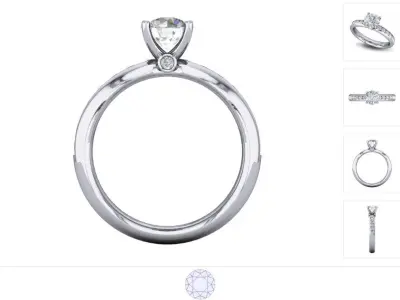 Women ring 3dm stl render detail 3D print model 23
