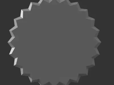 Geometric Globe Amaranth Flower - Abstract Low Poly 3D print model