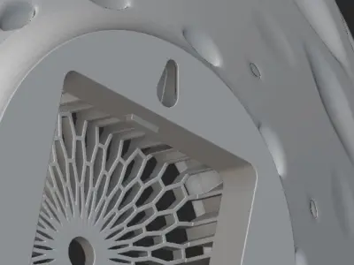 Latticed Clock Design Free 3D model