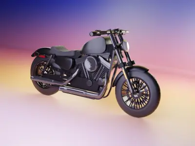 Vintage Cruiser Motorcycle  3D model