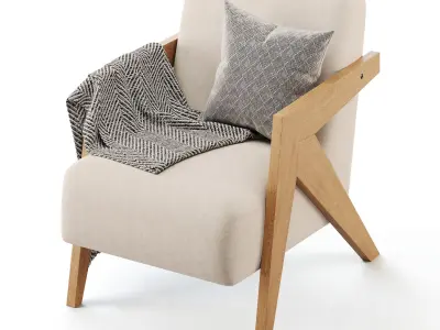 Contemporary Accent Chair 3D model