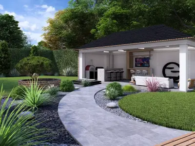 Exterior 3d model gazebo Low-poly 3D model