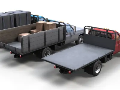 Farmer truck Low-poly 3D model