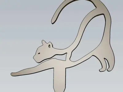 Wonderful Artificial Cat Home and Garden Outdoor Lawn Decor 3D model