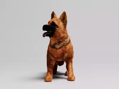 German Shepard 3D model