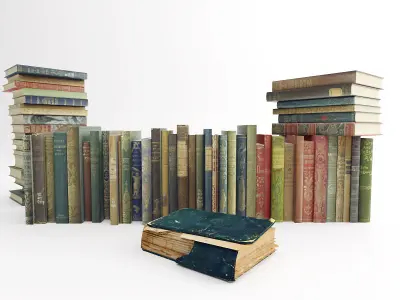 69 Old Books 3D model