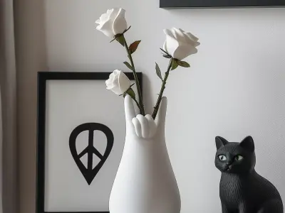 Meow and Roll Vase for Stylish Home Decor 3D print model