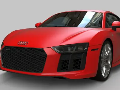 Audi R8 2018 Low-poly 3D model